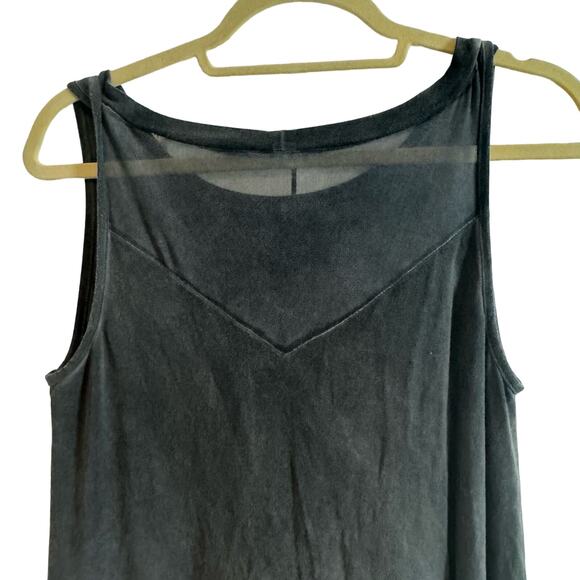 Cable and Gauge Grey Sack Dress with Mesh V Back- size M - Picture 3 of 6